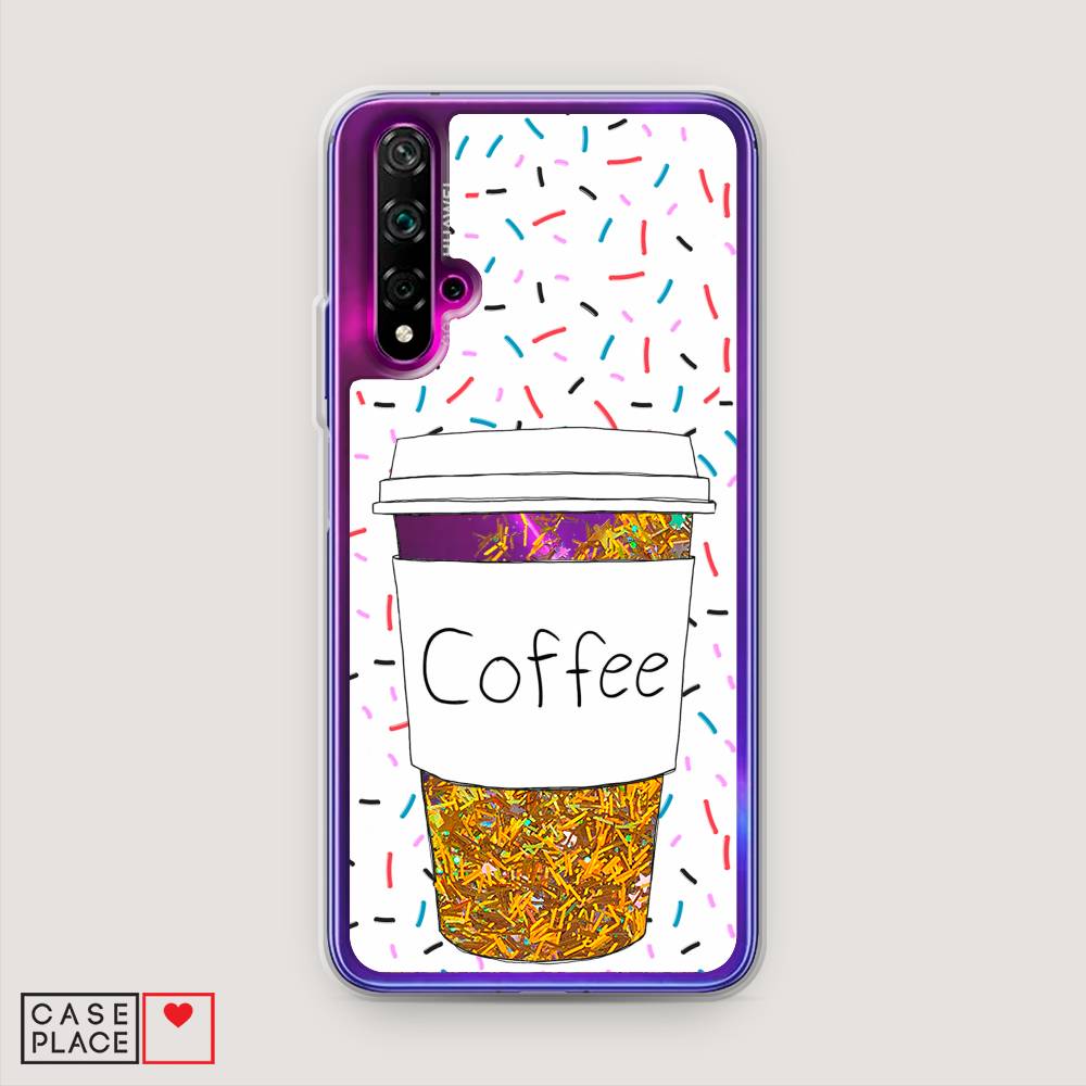 фото Чехол awog "coffee прозрачный стакан" для huawei nova 5t