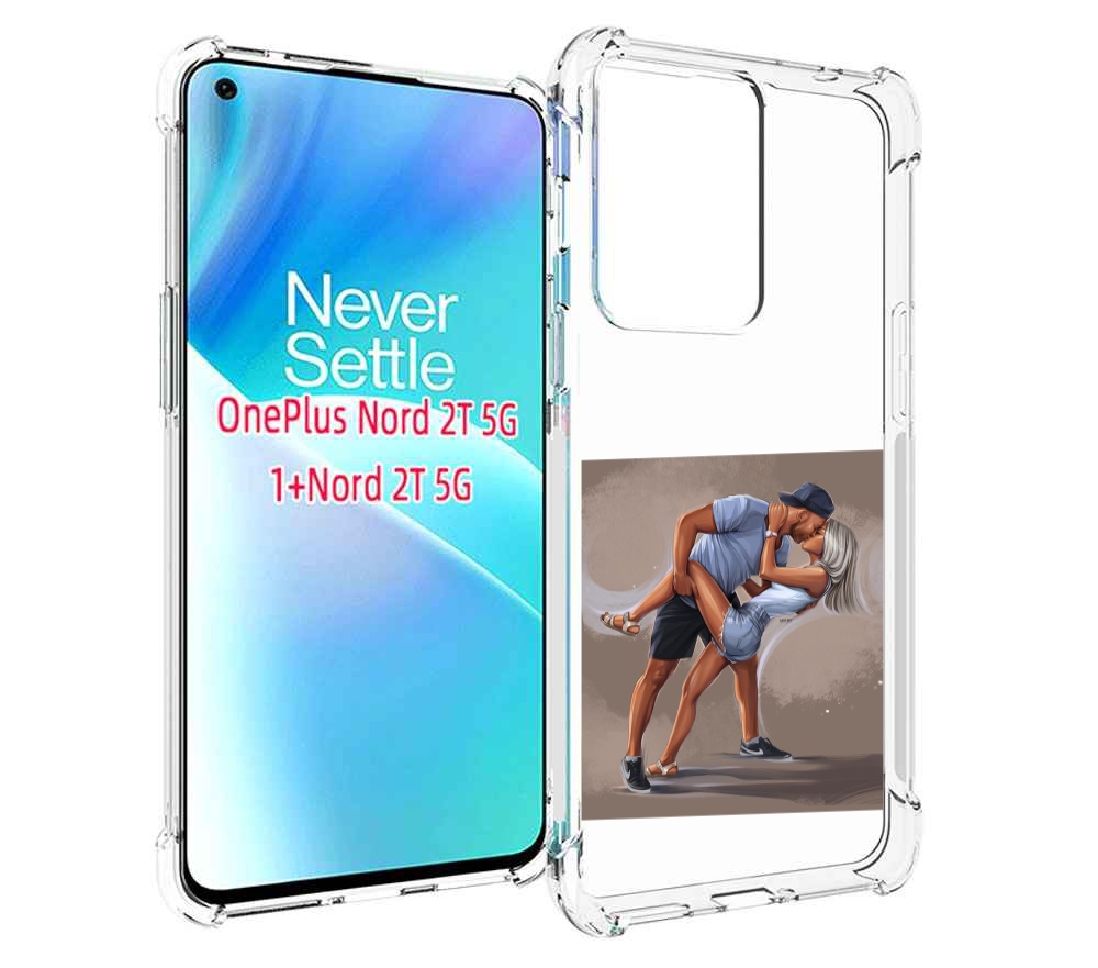 

Чехол MyPads девушка с парнем танцуют женский для OnePlus Nord 2T, Прозрачный, Tocco