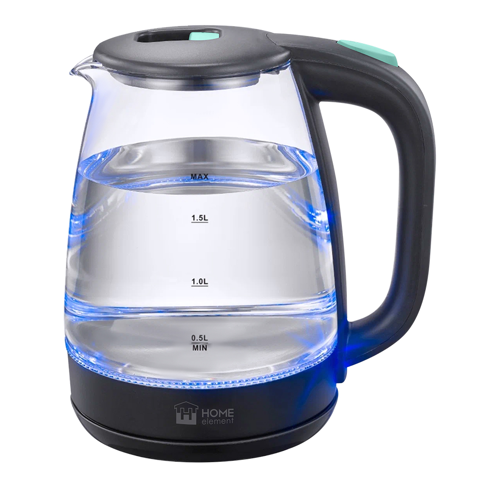Чайник электрический Home Element HE-KT2310 1.8 л голубой, прозрачный, черный пигмент натуральные пигменты ультрамарин голубой 30 г