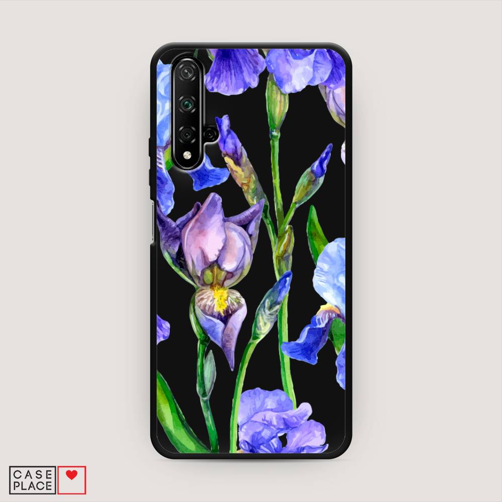 фото Чехол awog "синие ирисы" для huawei nova 5t