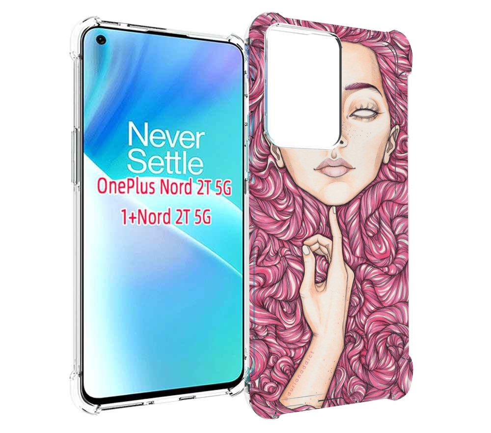 

Чехол MyPads девушка утонула в волосах женский для OnePlus Nord 2T, Прозрачный, Tocco