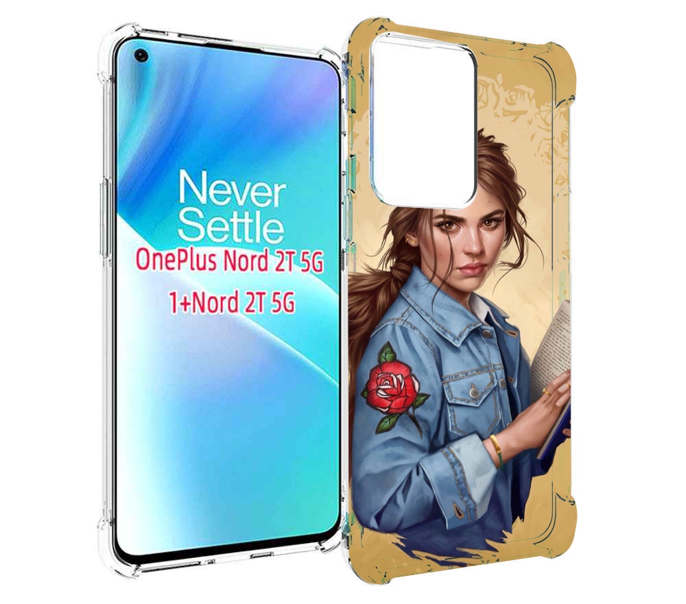 

Чехол MyPads девушка-в-бежевом-фоне для OnePlus Nord 2T, Прозрачный, Tocco