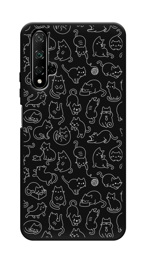 

Чехол Awog на Huawei Nova 5T "Шкодливые котики", Разноцветный, 610552-1