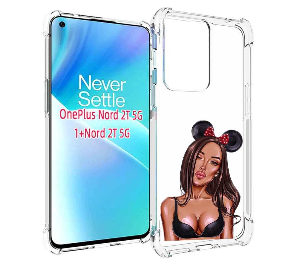 

Чехол MyPads девушка-в-купальнике-с-ушками женский для OnePlus Nord 2T, Прозрачный, Tocco
