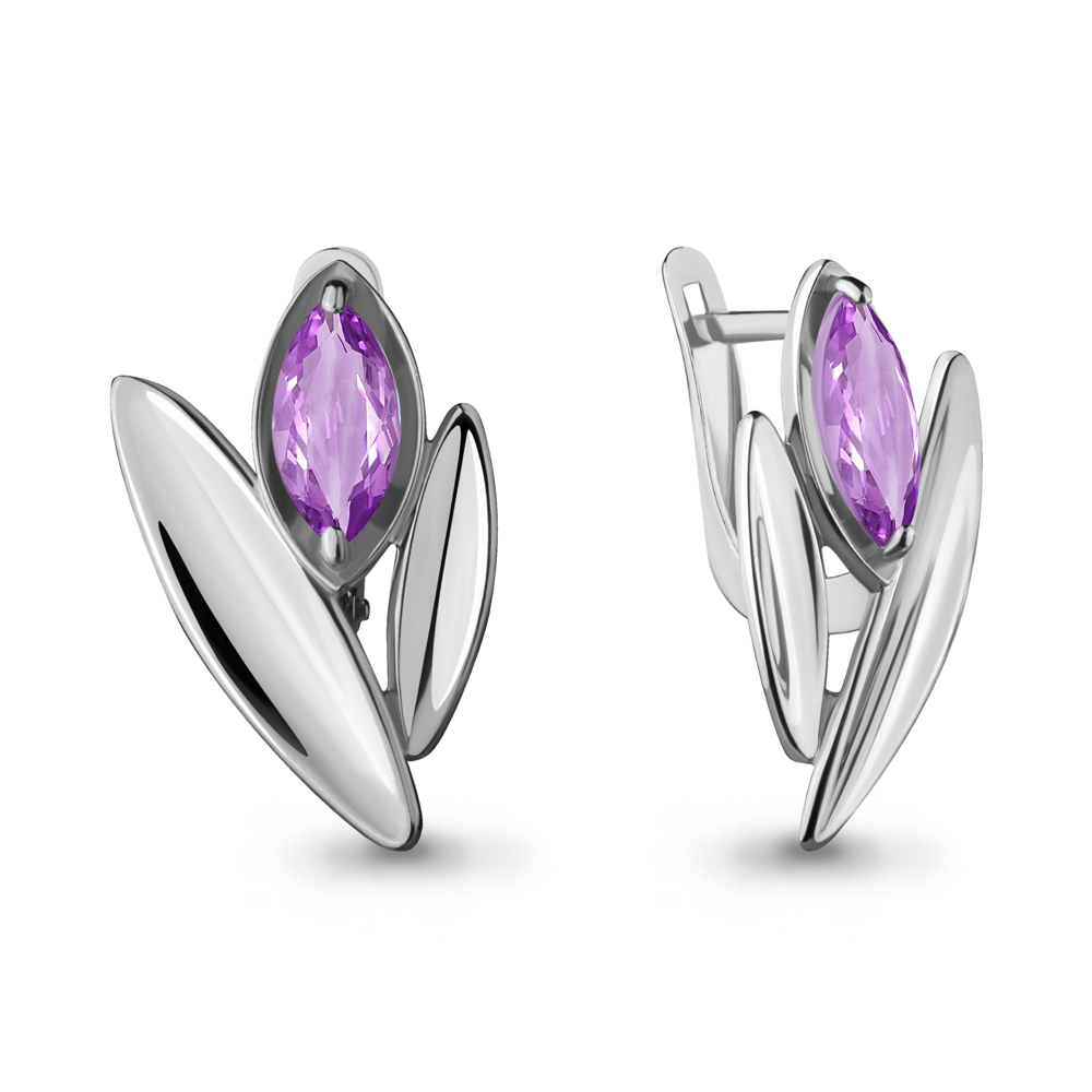 

Серьги из серебра с аметистом Aquamarine 4723004_925_р, 4723004_925_р