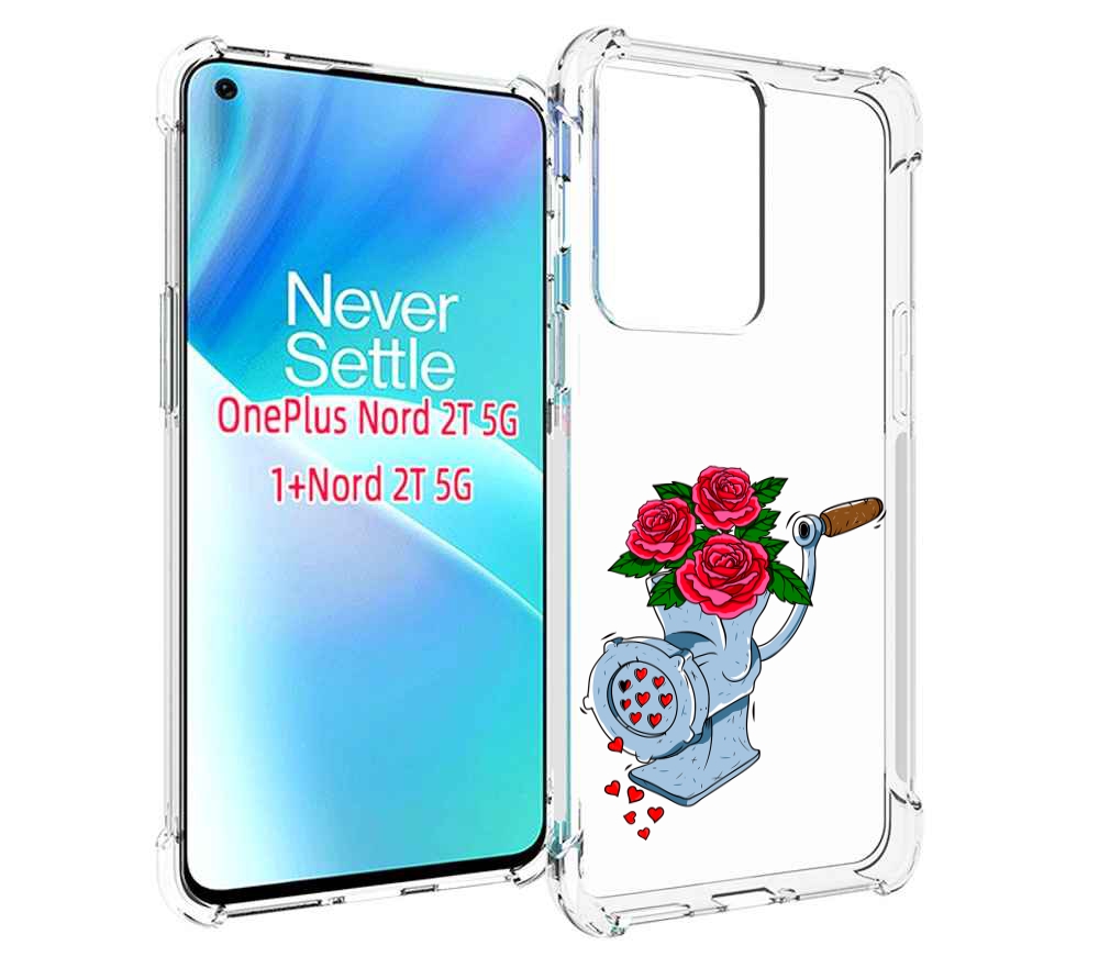 

Чехол MyPads Цветочные сердца для OnePlus Nord 2T, Прозрачный, Tocco
