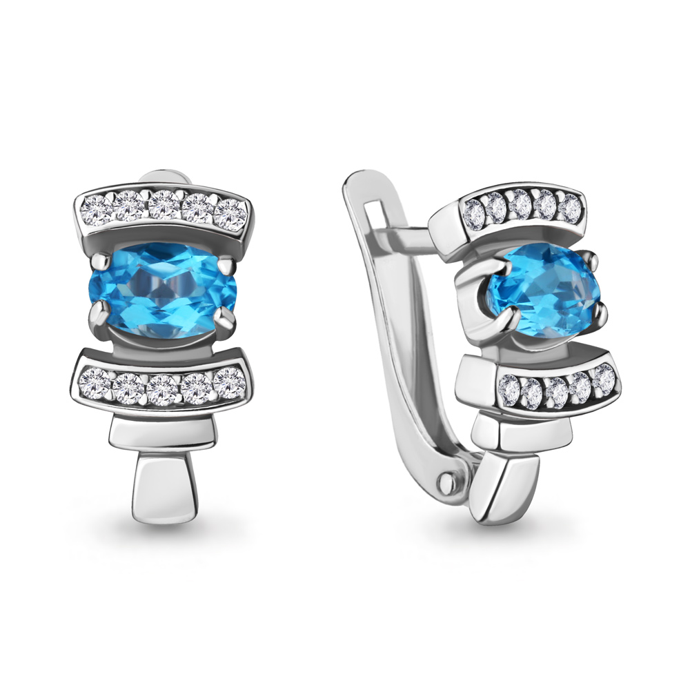 

Серьги из серебра с топазом Aquamarine 4723205А_925_р, 4723205А_925_р