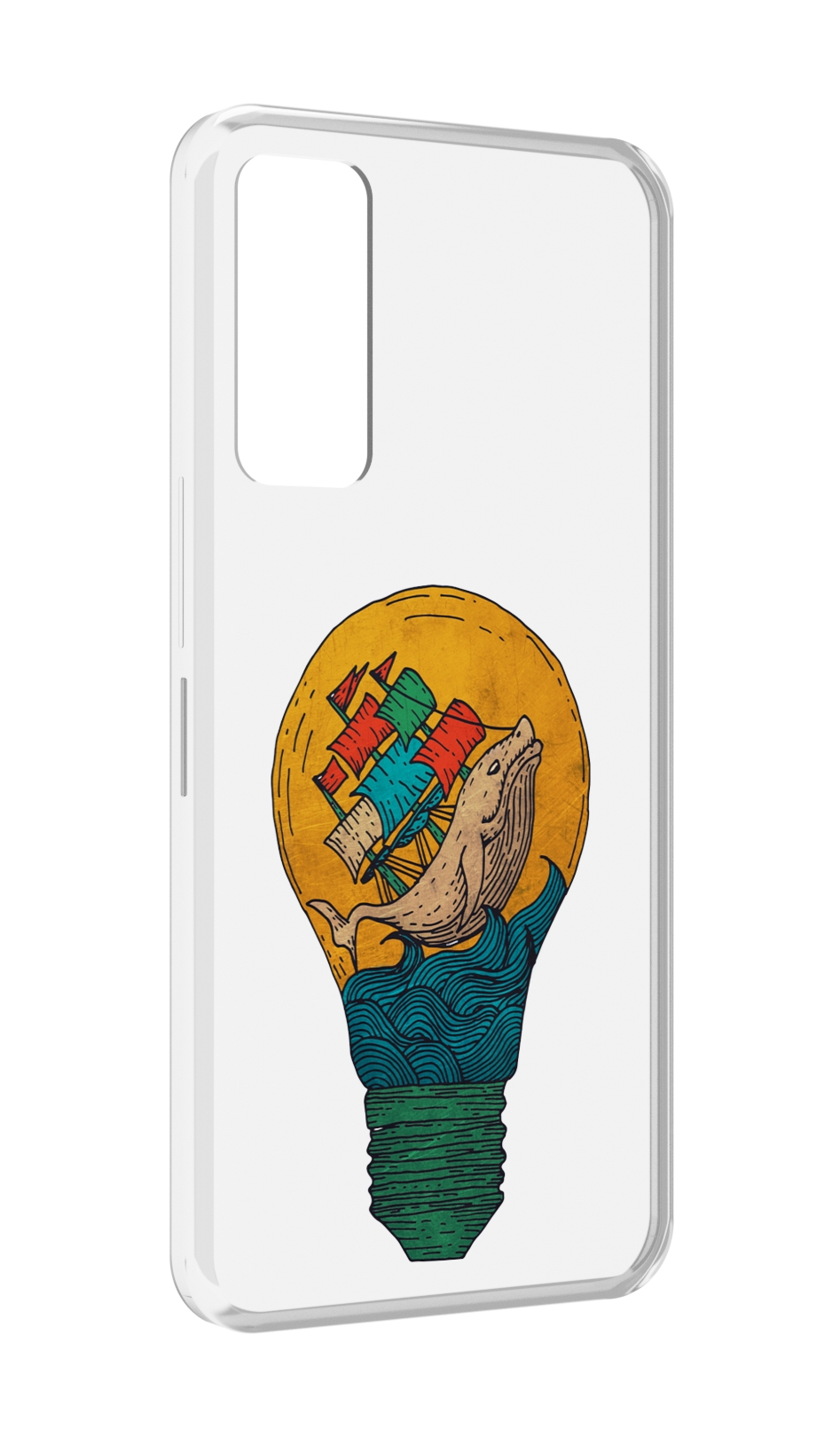

Чехол MyPads кит в лампочке с парусами для TCL 30 / TCL 30 5G / TCL 30+ plus, Прозрачный, Tocco