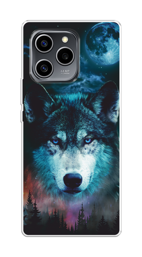 

Чехол на Honor 60 SE "Лунный волк", Бирюзовый;розовый;синий, 6108050-1