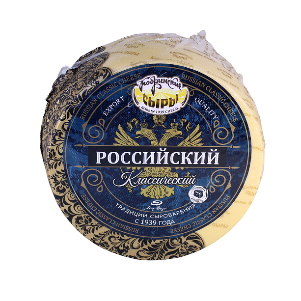 Сыр полутвердый Кобринские сыры Российский 45% 150 г