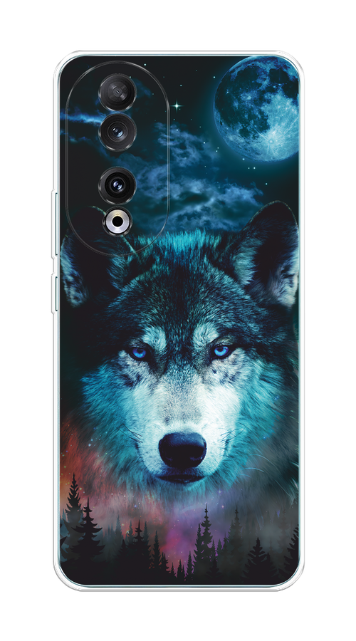 

Чехол на Honor 90 "Лунный волк", Бирюзовый;розовый;синий, 6121450-1