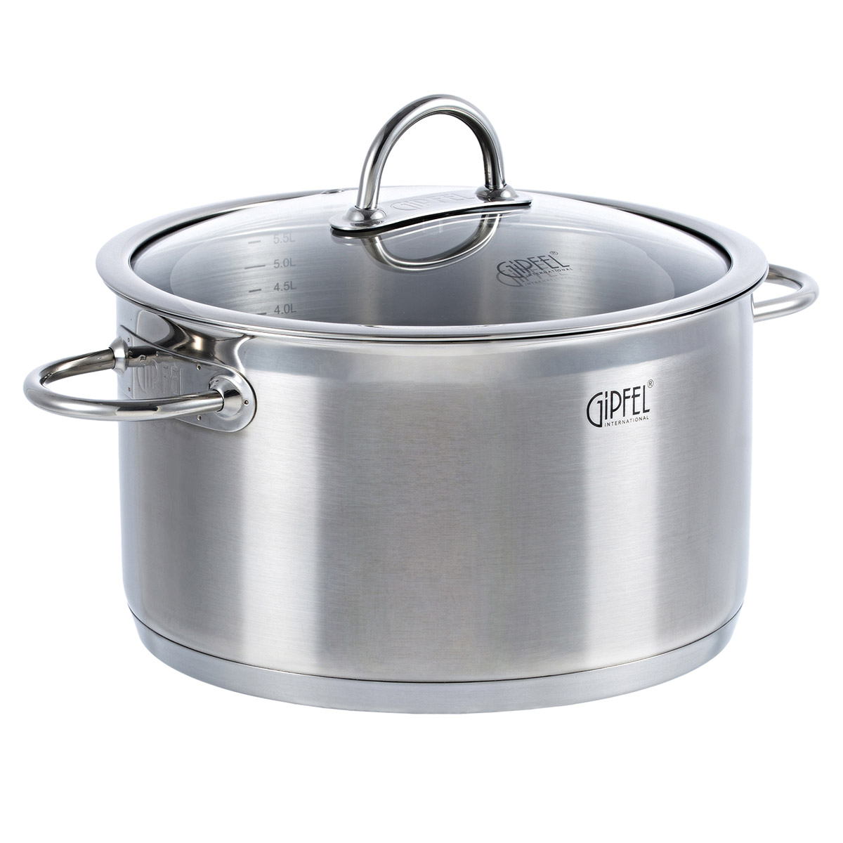 

Кастрюля из нержавеющей стали Gipfel Signo 1363 24 см/5,7 л, Серебристый, Signo кастрюля из нержавеющей стали