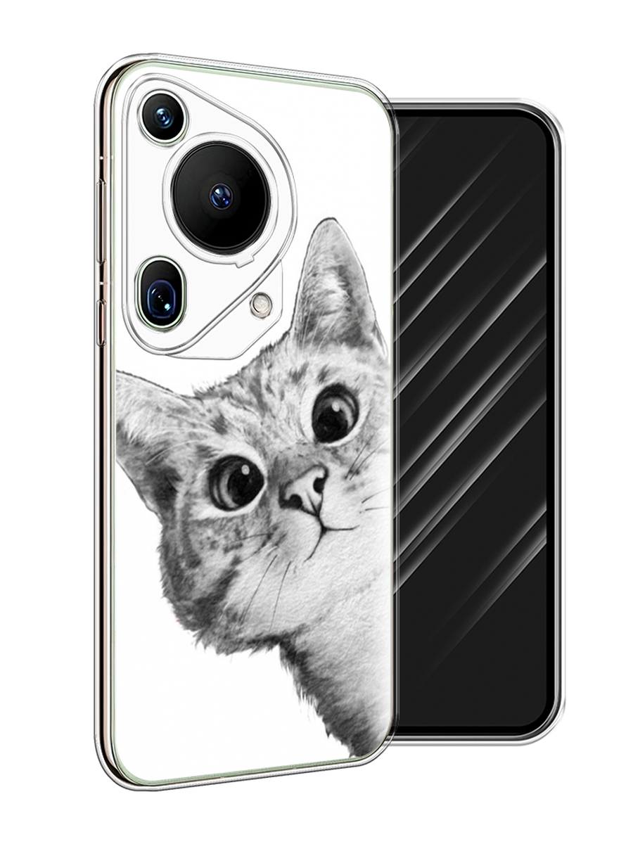 

Чехол Awog на Huawei Pura 70 Ultra "Кот рисунок черно-белый", Черный, 6124550-1