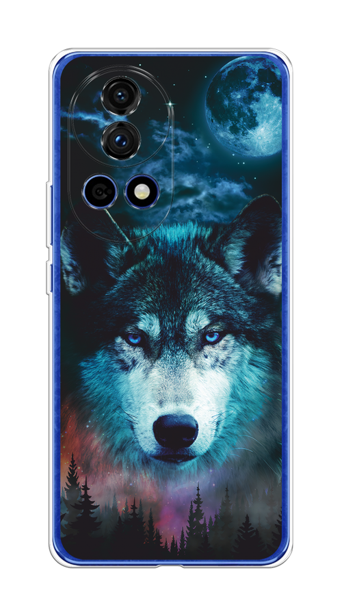 

Чехол на Huawei Nova 12 Pro "Лунный волк", Бирюзовый;розовый;синий, 6123150-1