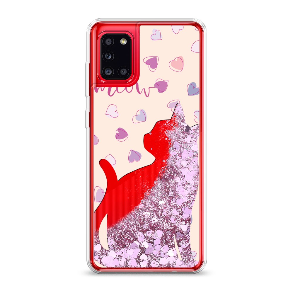 

Жидкий чехол с блестками "Прозрачный кот" на Samsung Galaxy A31