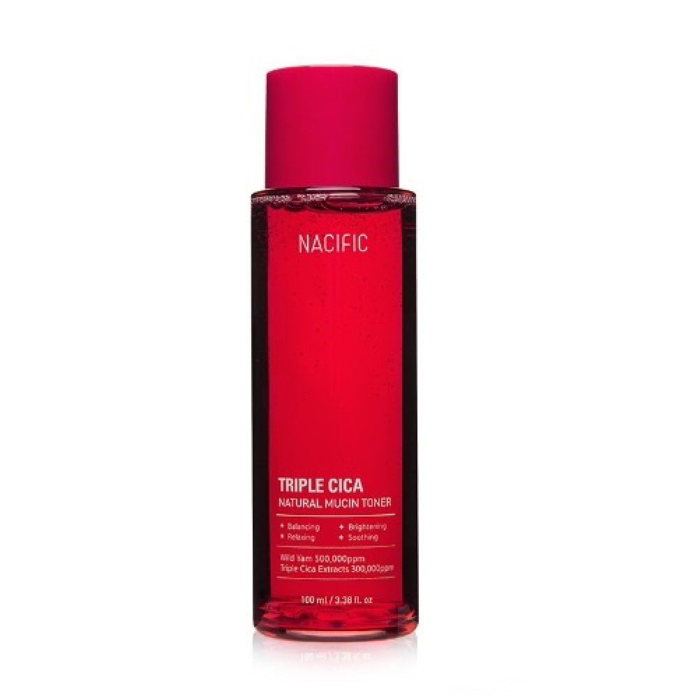 

Тонер Nacific Triple Cica Natural Mucin с растительным муцином и центеллой, 100мл, Nacific Triple Cica Natural Mucin Toner, 100мл.
