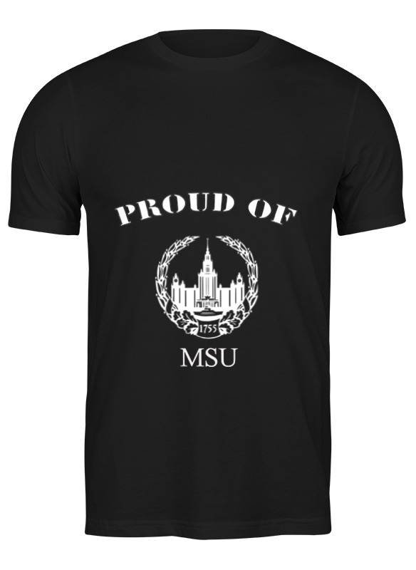 

Футболка мужская Printio Proud of msu черная M, Черный, Proud of msu