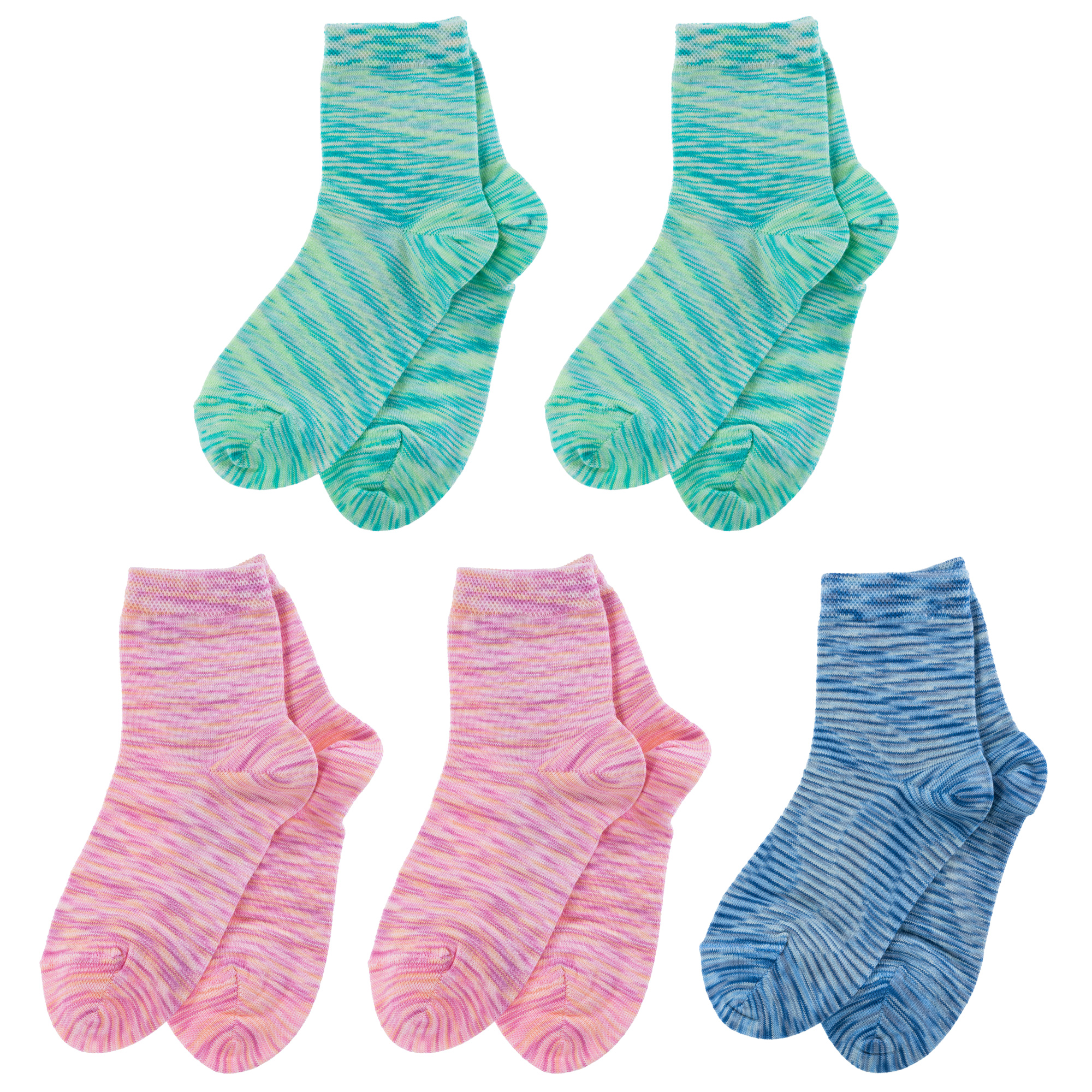 Носки детские LorenzLine 5-Л106, зеленый; розовый; синий, 10-12