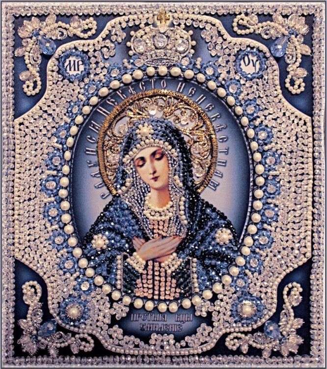 

Вышивка Образа в каменьях «Богородица Умиление-2 (комплектация жемчуг Майерика)»