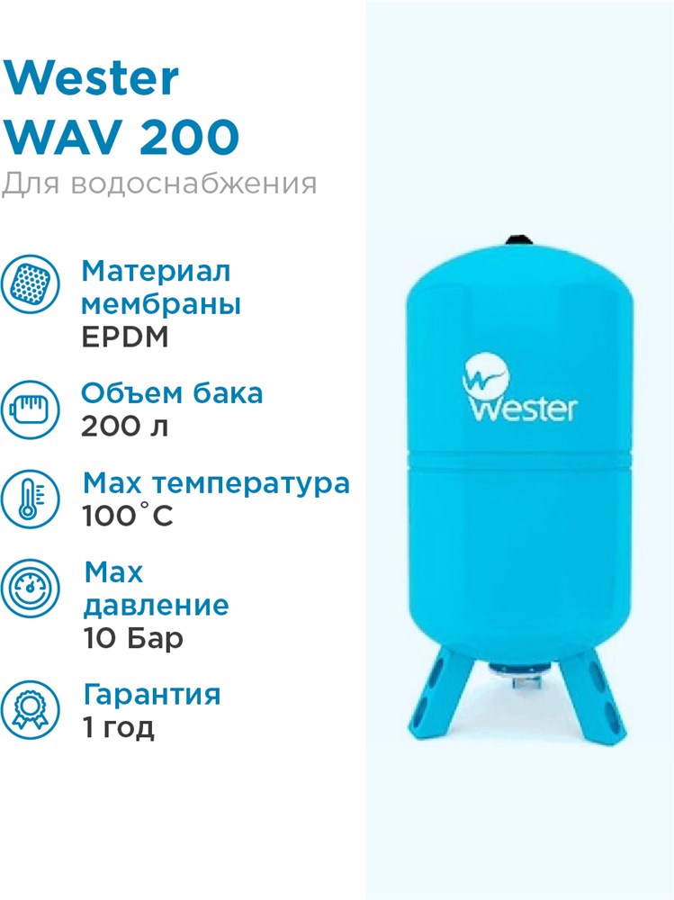 WESTER WAV 200 синий, вертикальный