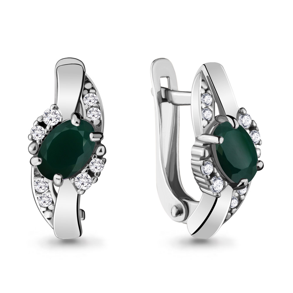 

Серьги из серебра с агатом Aquamarine 4723409А_925_р, 4723409А_925_р