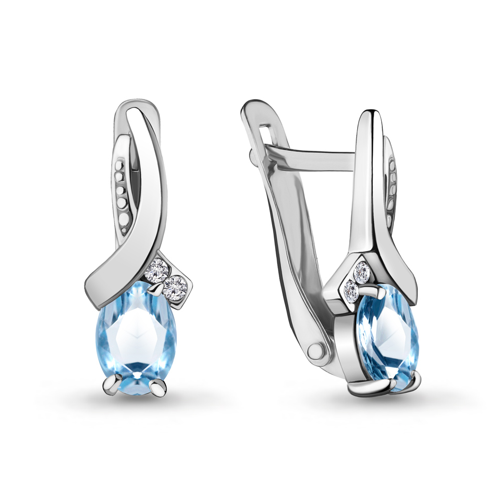 

Серьги из серебра с топазом Aquamarine 4723505А_925_р, 4723505А_925_р