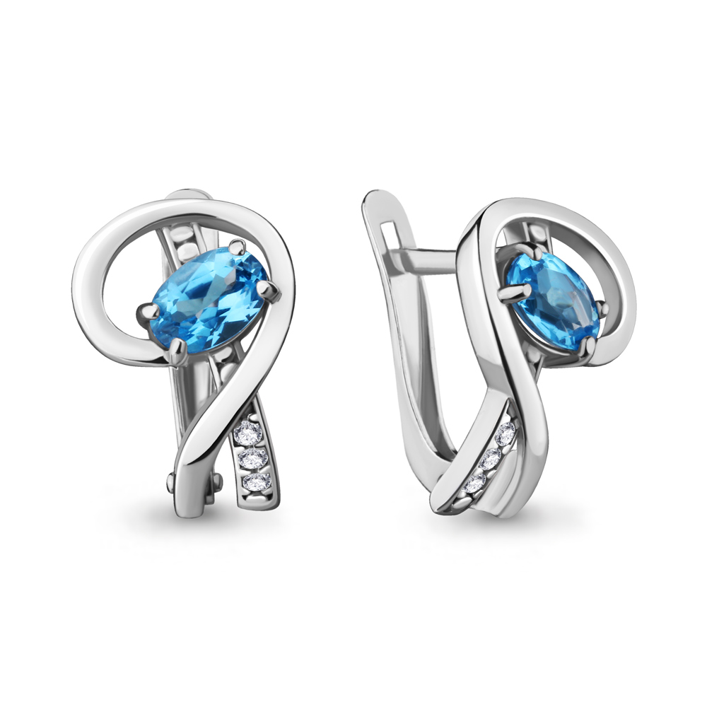 

Серьги из серебра с топазом Aquamarine 4723605А_925_р, 4723605А_925_р