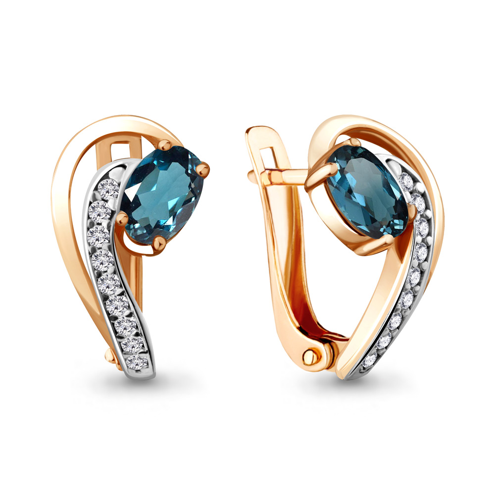 

Серьги из серебра с топазом Aquamarine 4723708А_925_з, 4723708А_925_з
