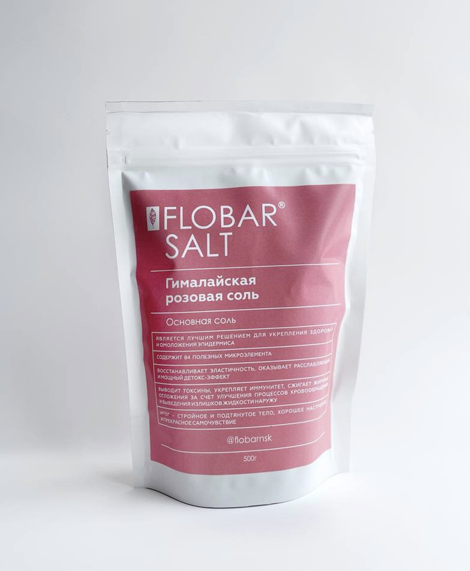 

Соль для ванн Flobar Salt Гималайская розовая 500 грамм, Розовый;прозрачный