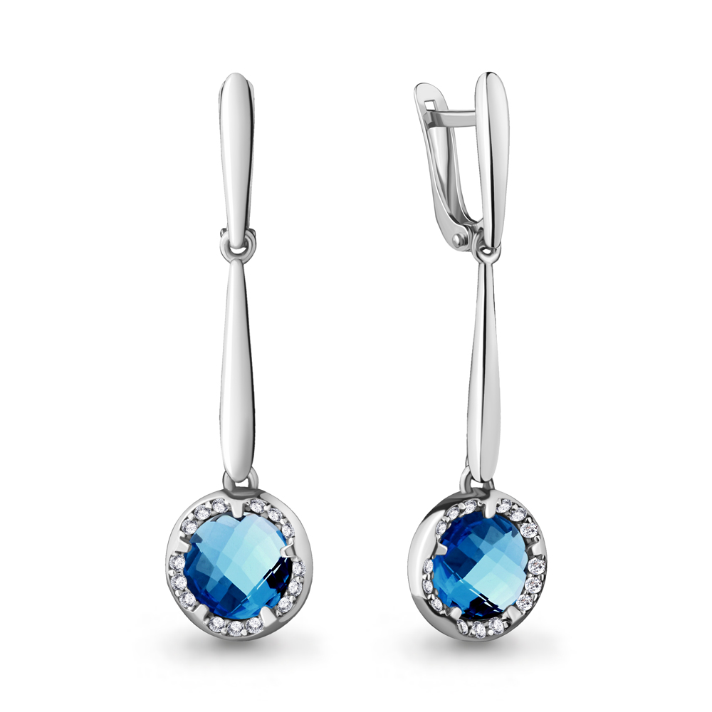 

Серьги из серебра с топазом Aquamarine 4724193А_925_р, 4724193А_925_р