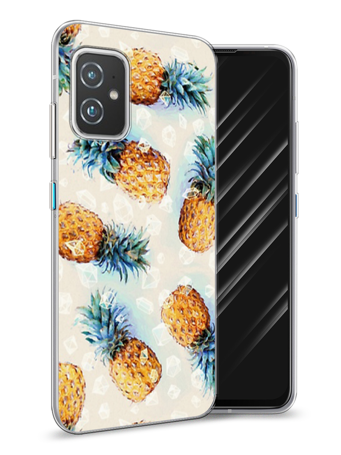 

Чехол Awog на Asus ZenFone 8 "Ананасы", Бежевый, 44450-3