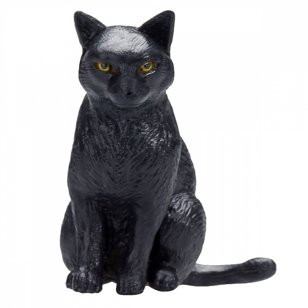 Фигурка KONIK Кошка, сидящая, черная, AMF1094