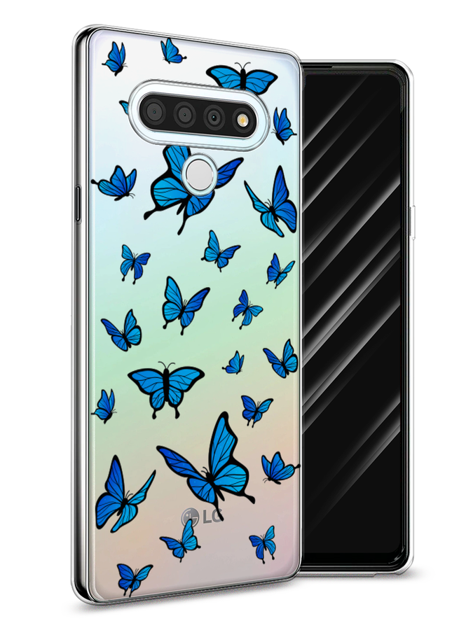 

Чехол Awog на LG Stylo 6 "Синие бабочки", Синий;белый, 84550-1