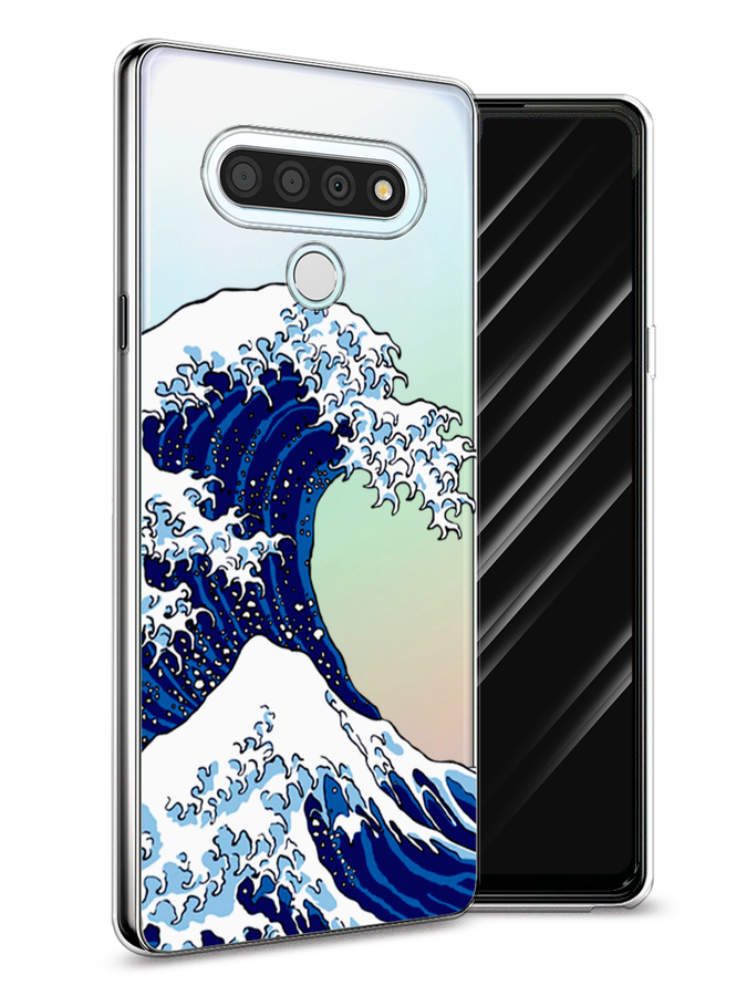 

Чехол Awog на LG Stylo 6 "Волна в Канагаве", Синий;белый, 84550-4