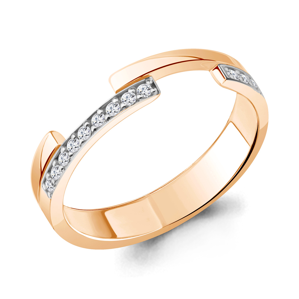 

Кольцо из красного золота с бриллиантом р., Aquamarine 964129к, 964129к_585_кз