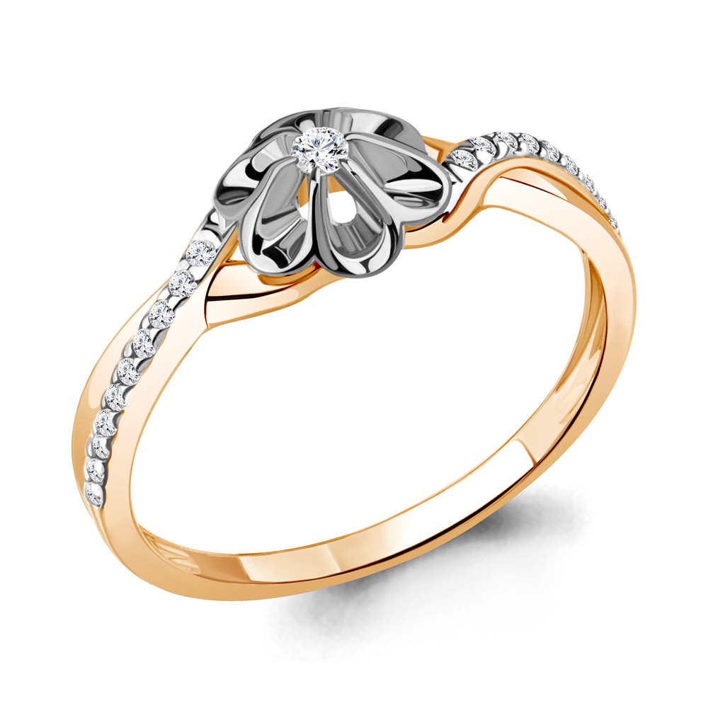 

Кольцо из красного золота с бриллиантом р., Aquamarine 964186Ак, 964186Ак_585_кз