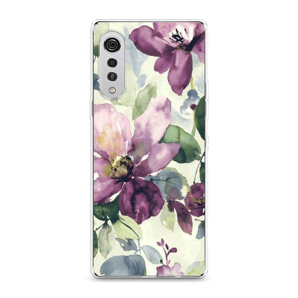 

Чехол Awog на LG Velvet 4G/5G "Сиреневые цветы-акварель", 84450-10