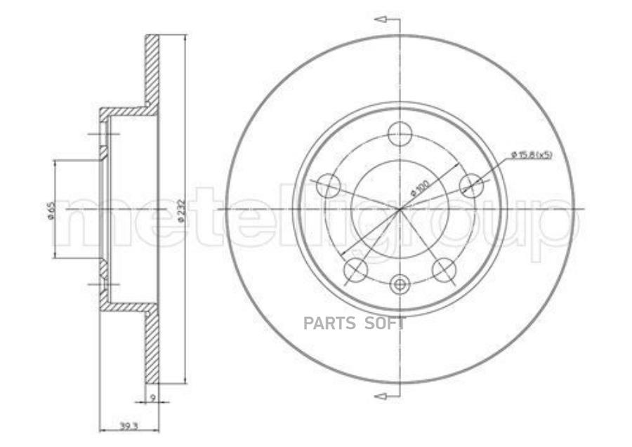 

METELLI 230366C Тормозной диск