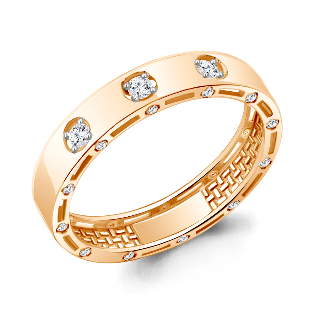 

Кольцо из красного золота с бриллиантом р. Aquamarine 964067Ак, 964067Ак_585_кз