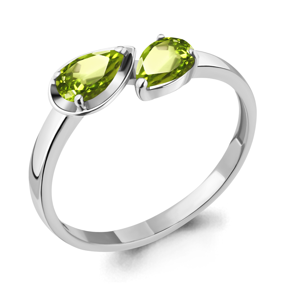 

Кольцо из серебра с хризолитом р. Aquamarine 6945507, 6945507_925_р