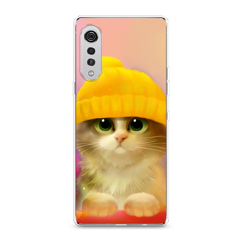 фото Чехол awog "котенок в желтой шапке" для lg velvet 4g/5g