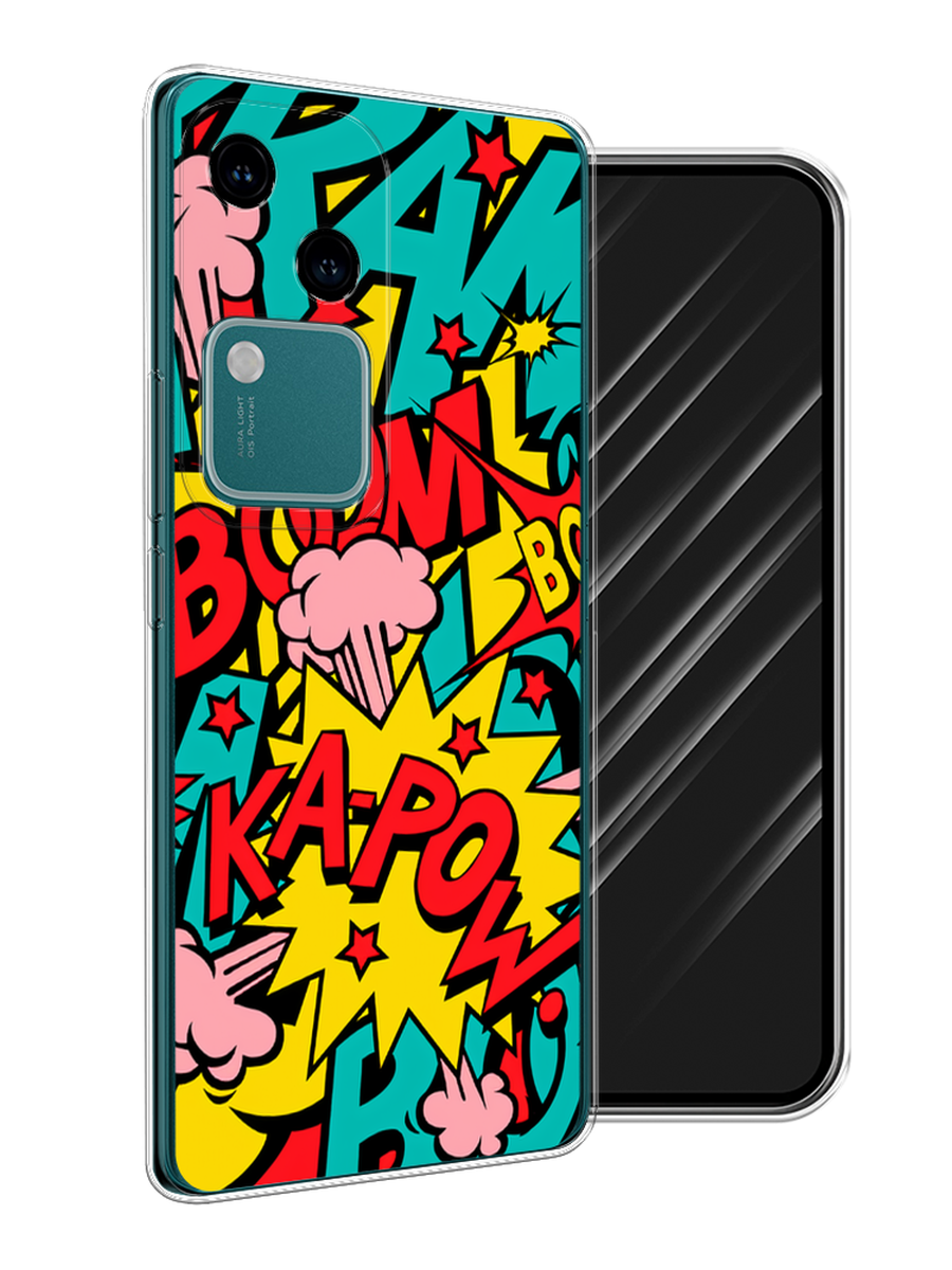 

Чехол Awog на Vivo V30/S18 "Постер pop art", Бирюзовый;желтый;красный, 2610150-1