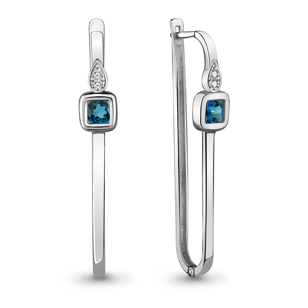 

Серьги из серебра с топазом Aquamarine 4725308А_925_р, 4725308А_925_р