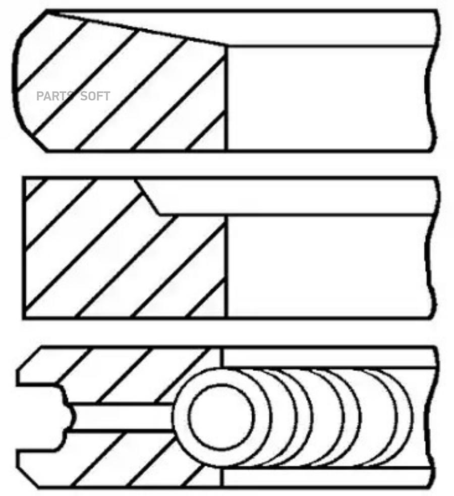 

08-431700-00_кольца поршневые std 1 kia sorent