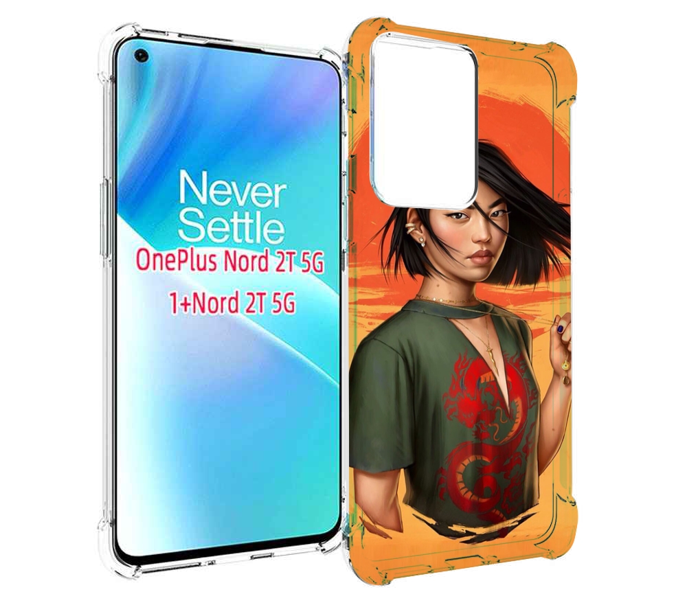 

Чехол MyPads девушка-в-оранжевом-фоне женский для OnePlus Nord 2T, Прозрачный, Tocco