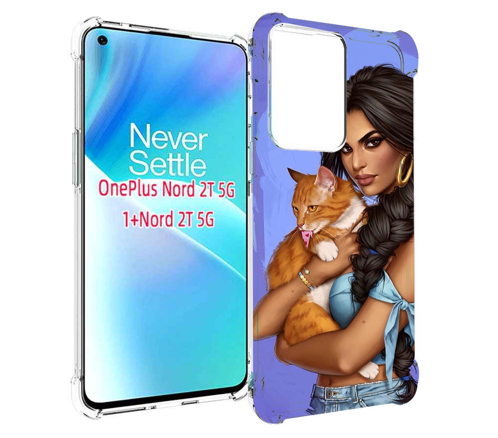

Чехол MyPads девушка-красивая-с-синим-фоном женский для OnePlus Nord 2T, Прозрачный, Tocco
