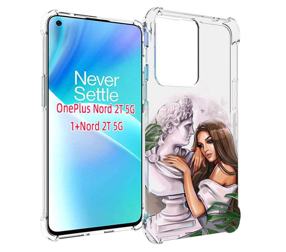 

Чехол MyPads девушка-модель-со-статуей женский для OnePlus Nord 2T, Прозрачный, Tocco