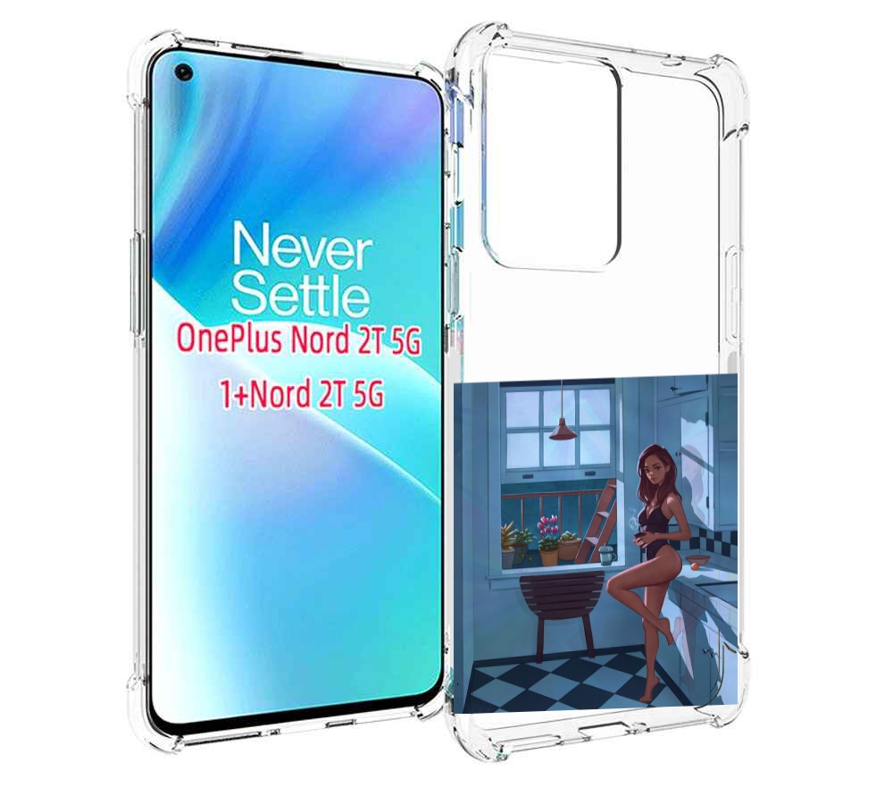 

Чехол MyPads девушка-на-кухне для OnePlus Nord 2T, Прозрачный, Tocco