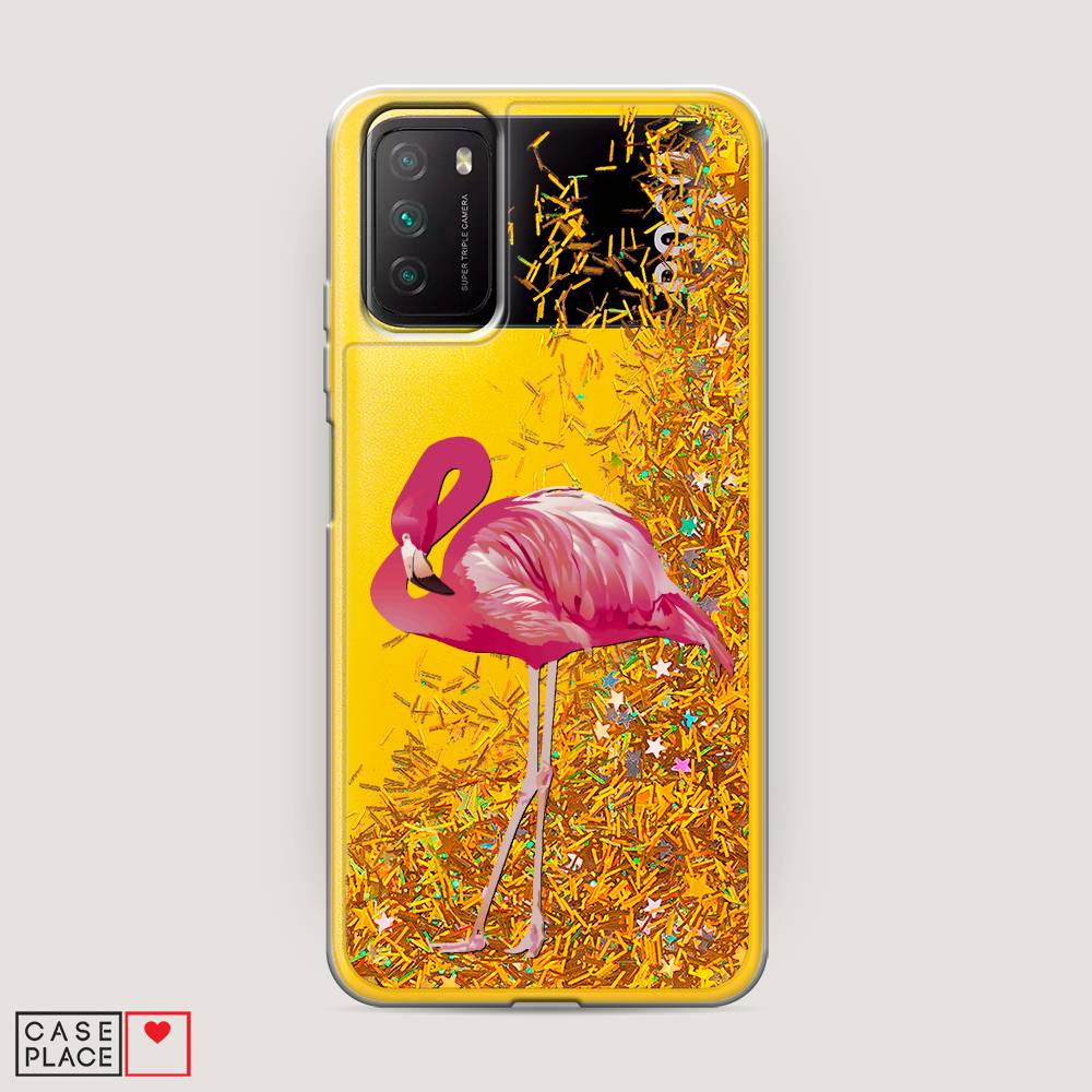 

Чехол Awog на Poco M3 "Застенчивый фламинго", Разноцветный, 39590-1
