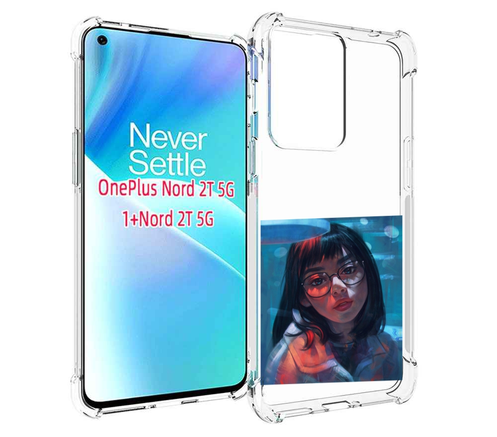 

Чехол MyPads девушка-под-красным-светом для OnePlus Nord 2T, Прозрачный, Tocco